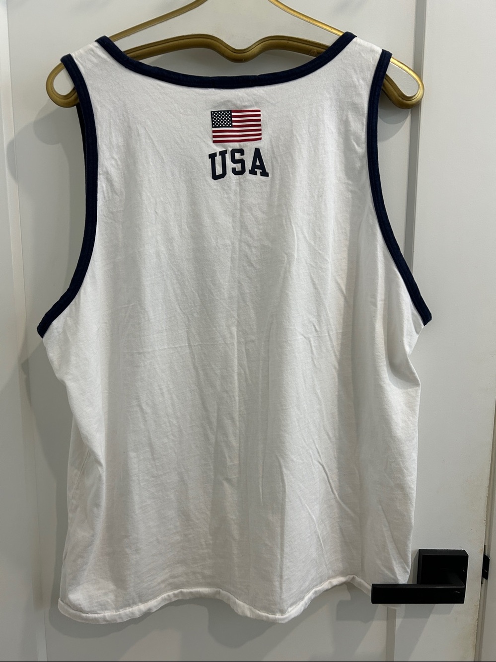 90’s Vintage Polo Ralph Lauren Team USA Flag Tank Top Stadium | Size XXL - Picture 9 of 10